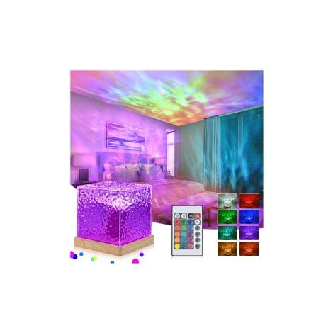 Galactic Illuminator for Bedroom, LED Night Lamp with Oceanic Wave, Remote Control, and 30 Modes. Perfect for Kid’s Party Décor.