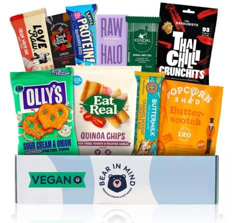 Vegan Package: Deluxe Vegan Delights Package & Present Box – Ultimate Vegan Hampers for Men & Women – Vegetarian Gift Package