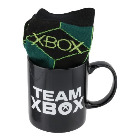 Officially Licensed Merchandise: Paladone Xbox Team Mug and Socks – British English variant.