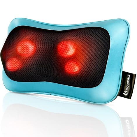 MOCUISHLE Shiatsu Neck Back Massager Cushion with Warmth, Intensive Tissue Kneading Massage for Various Body Parts, Ideal Gift for Parents, Relieve Stress.