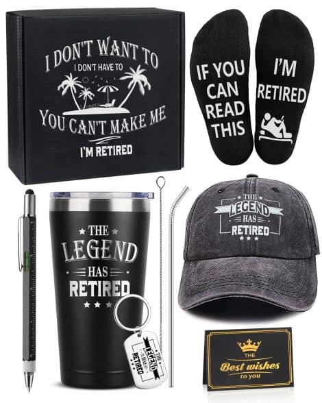 Retirement Presents for Males, Hilarious Retirement Presents for Men, Retirement Gift Collection for Male Birthdays and Anniversaries. Delightful Retirement Gifts for Father, Grandfather, Educators, Colleagues, Retirees, Bosses (20oz, Stainless Steel).