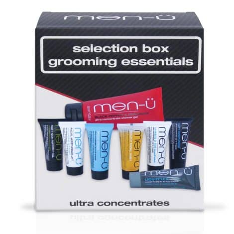 men-u selection box grooming essentials  The ultimate introduction to men’s skincare. A complete set of concentrated body, skincare, and styling products for men by men-u.