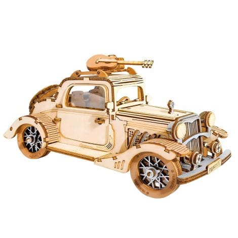 Rolife 3D Puzzle, a construction kit suitable for adults, is an ideal vintage car gift for men and children.