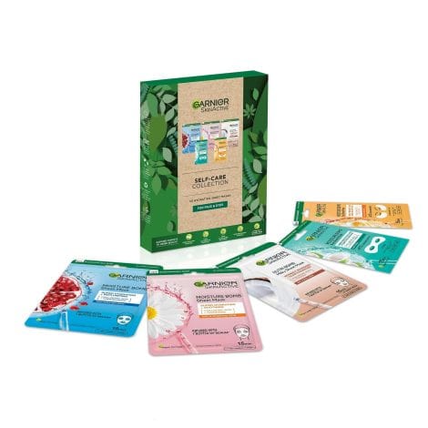 Garnier’s Self-Care Collection comprises a Gift Set, consisting of 5 Face & Eye masks. Ideal for pampering, suitable as Christmas gifts for both genders. The sheet masks are vegan and biodegradable.