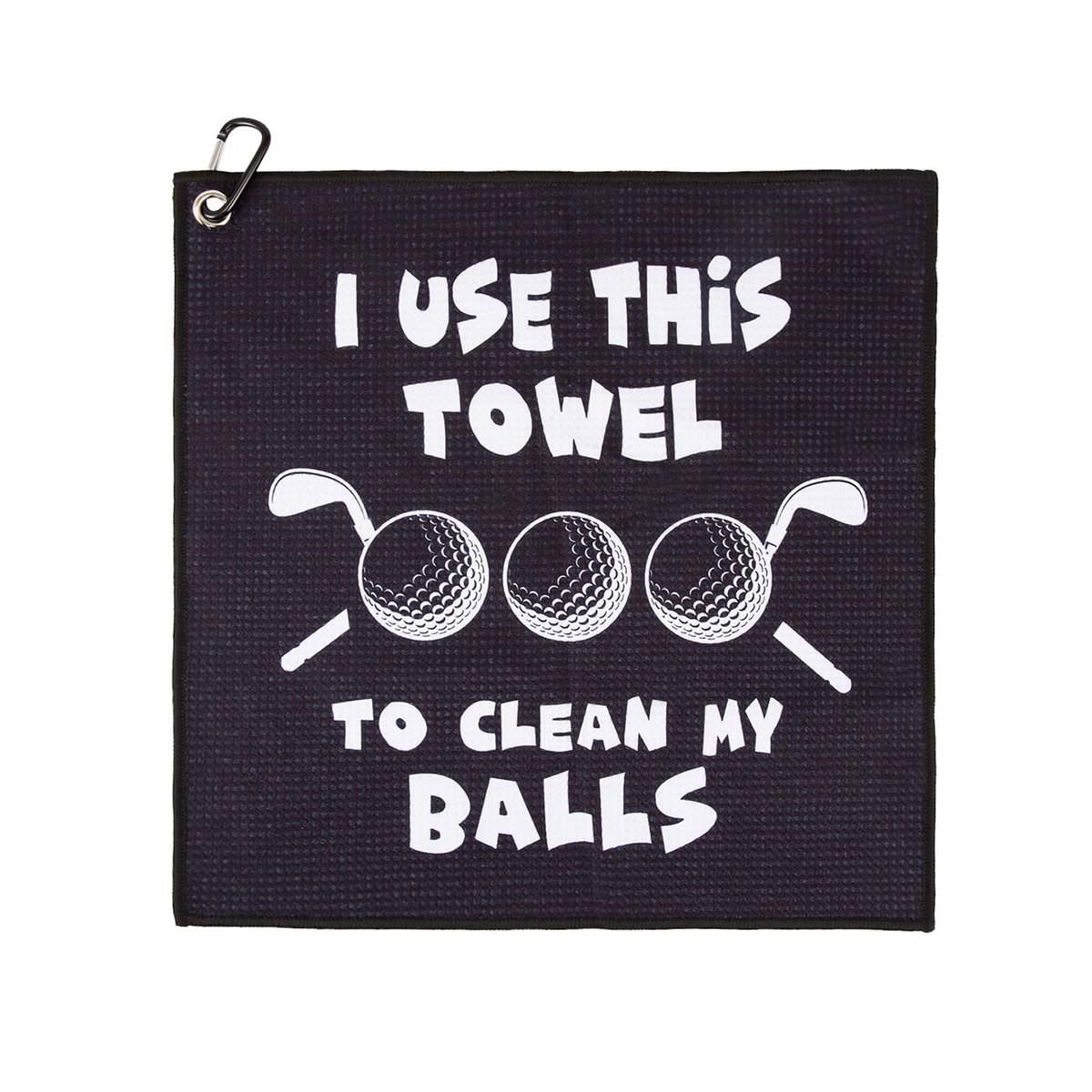 RAJTTS Golf Towel,Funny Golf Gifts For Men Husband Boyfriend Dad Golfers/Golf Fan,Novelty Golf Towels for Golf Bags With Clip,Birthday, Golf Accessories.Golf Ball Towel (Black#1)