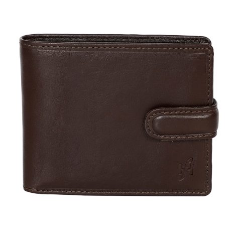 STARHIDE Men’s Genuine Leather Wallet with RFID Blocking, Dual ID Card Slots, Coin Pocket, Gift Boxed (Brown)