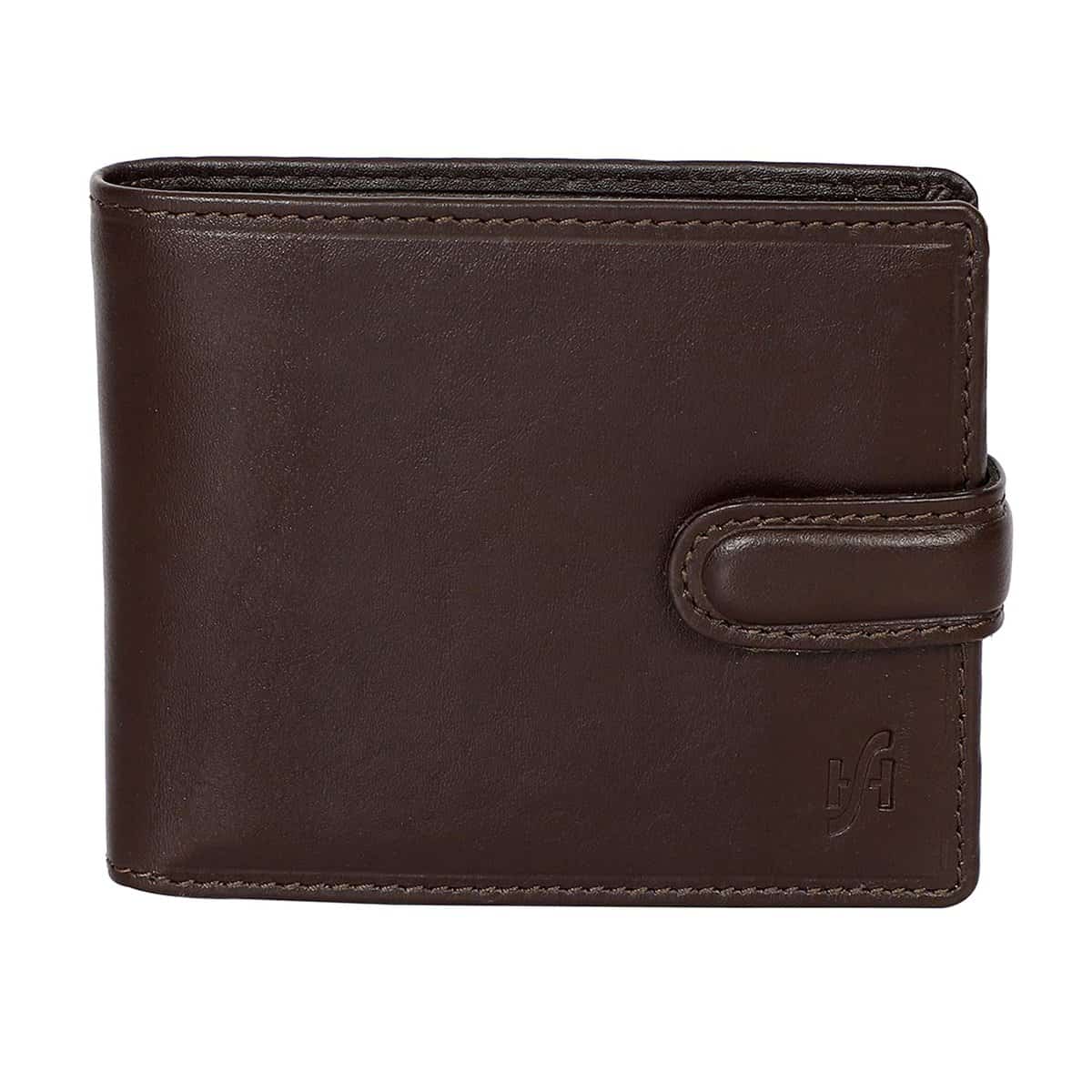 STARHIDE Wallets Mens Genuine Leather | RFID Contactless Blocking, Twin ID Card Holder | Coin Pouch Pocket Gift Boxed Wallet for Men 1213 (Brown)