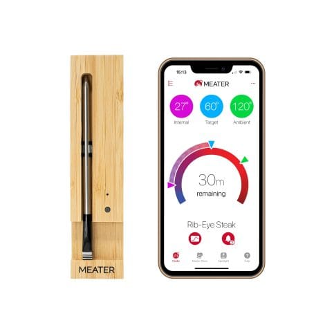 MEATER: Wireless Smart Meat Thermometer for Oven, BBQ, Grill & Kitchen, iOS & Android App, Apple Watch, Alexa Compatible, Dishwasher-friendly.