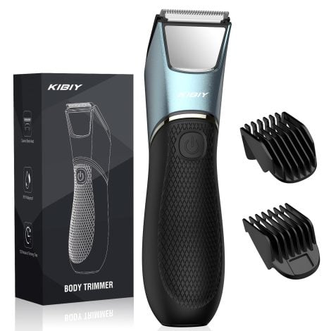 Men’s Body Groomer, Kibiy Testicle Trimmer, Electric Trimmer for Groin Hair, Waterproof Clippers for Hair Removal, Men’s Body Shaver