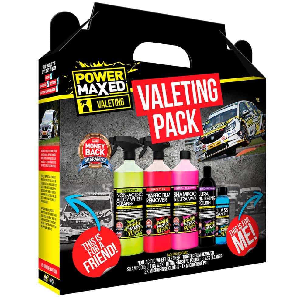 Power Maxed Car Valeting Pack - Car Care Gift Set Ideal for Christmas, Birthday, Anniversary Him Her