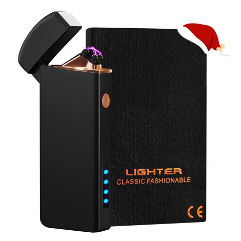 Coquimbo Electric Lighter with Battery Display, Windproof and Flameless Arc Lighter, Ideal Christmas and Birthday Gifts.