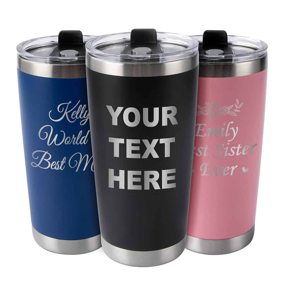 KAAYEE Personalised Travel Mug with Text, Gifts for Christmas,Tumbler Thermos Flask for Hot Drink, Personalised Gifts for Women Men, Thermos Travel Mug, Stainless Steel Coffee Flask 600ml