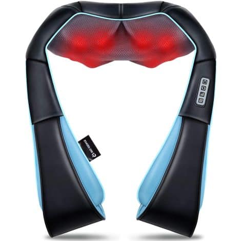 Shiatsu Shoulder Massager with Infrared Heat, Electric Deep Tissue Neck and Back Massager for Christmas, Mother’s Day, Father’s Day, Birthdays.