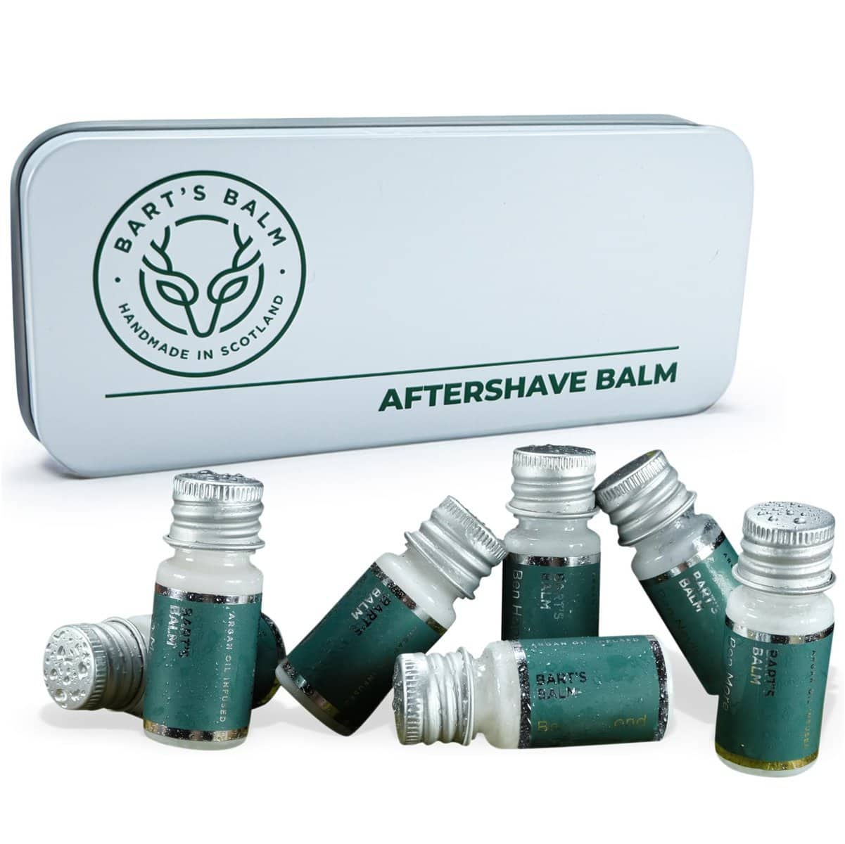 Bart's Balm Aftershave Gift Set  Argan Oil - 7 Incredible Scents -Sensitive After Shaving Skin Care