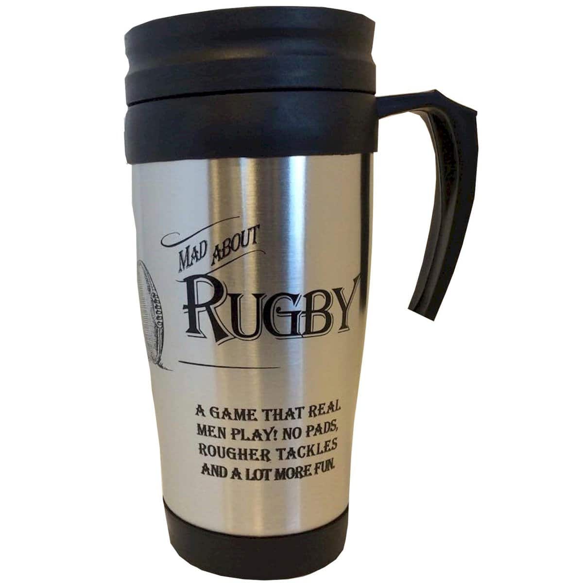 Ultimate Gift for Man Mad About 8840 Rugby Stainless Steel Travel Mug, one Colour, 7 fl.oz.