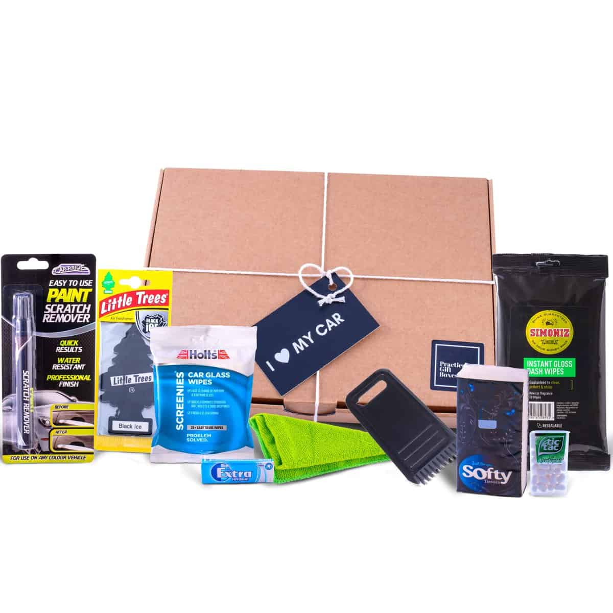 I Love my Car! A Unique Practical Gift Box Containing Accessories for Drivers & Car Lovers  Useful Car Accessories for Him  Just Passed Driving Test Gift  Car Cleaning Kit