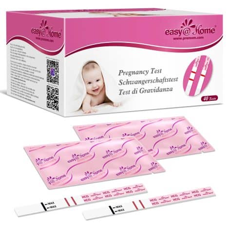 Pregnancy Test Strips: Easy@Home 40 x HCG Strips 10mIU/mL, Accurate Tests, Sensitive Strips with Smart APP, Home Fertility Testing Kit 40 Packs