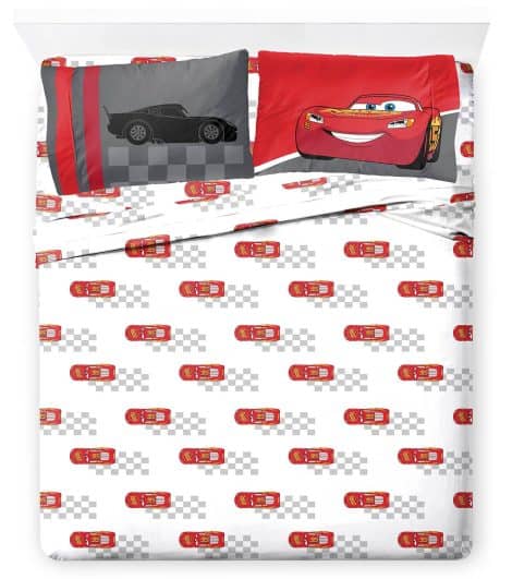 Disney Pixar Cars Race Ready 100% Cotton 4 Piece Double Bedding Set – Includes Fitted Sheet, Flat Sheet & Pillowcases