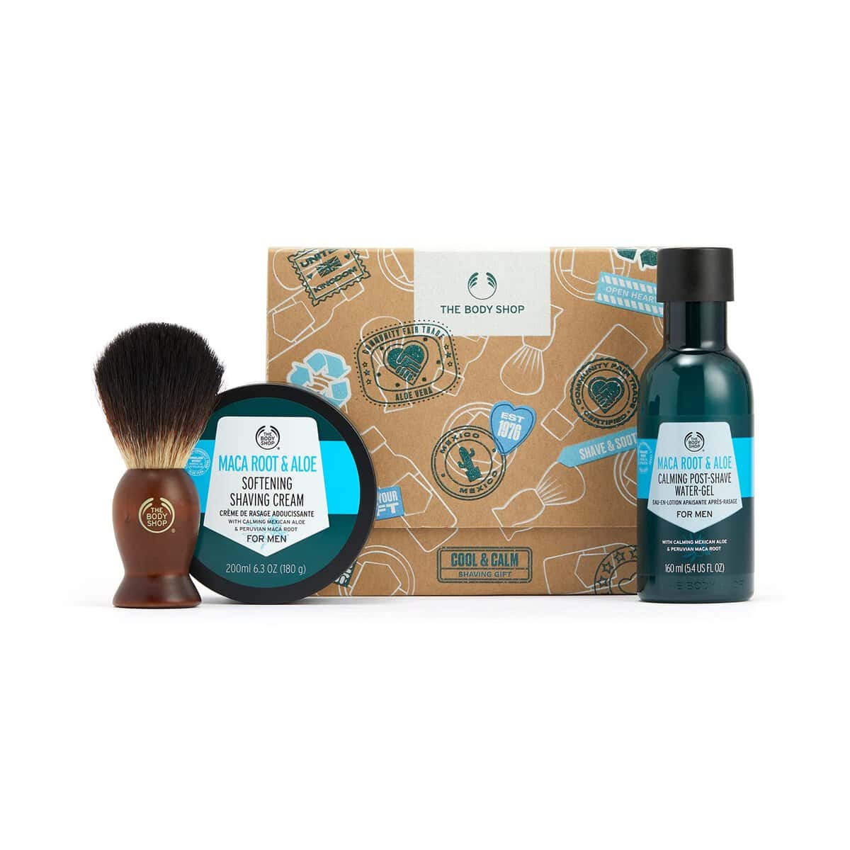 The Body Shop Cool & Calm Shaving 3-Pieces Gift Set Maca Shaving