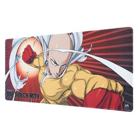 Erik Official One Punch Man Saitama Extra Extra Large Mouse Mat – Desk Pad – 31.5″ x 13.78″ Non-Slip Rubber Base Mouse Pad, Gaming Mouse Pad, Keyboard Mouse Mat – One Punch Man Manga.