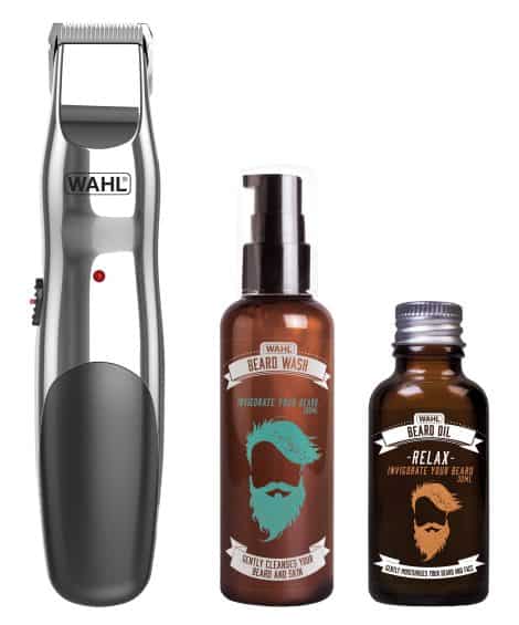 Wahl Facial Hair Grooming Kit, Complete with Beard Trimmer, Oil, Wash, Shampoo, and Ideal Men’s Gifts.