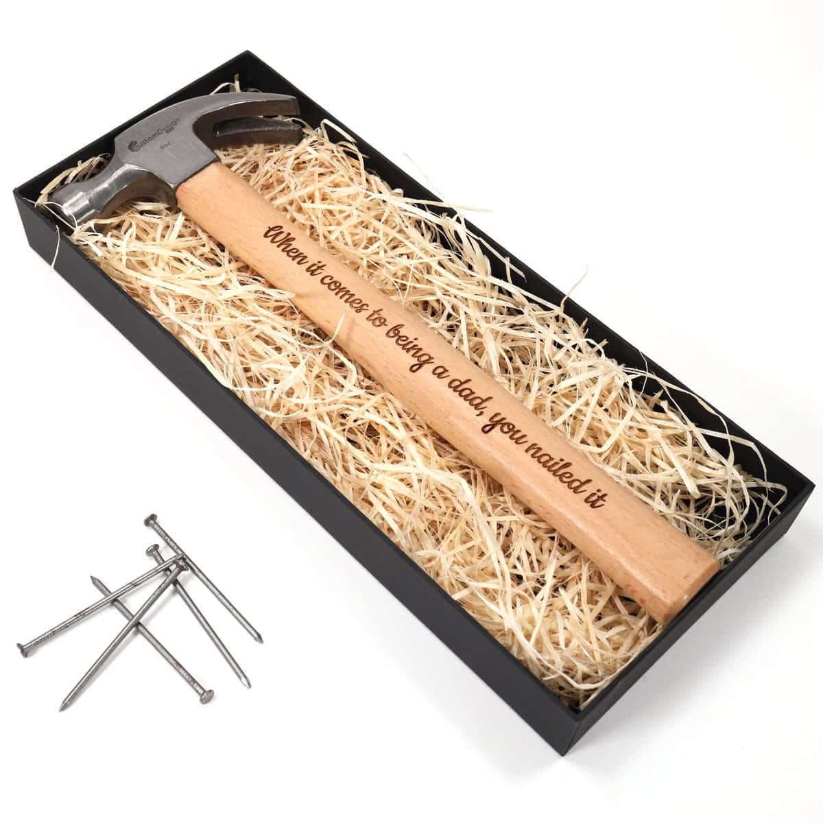 Personalised Custom Hammer + Gift Box | Design A Truly Unique Present | Laser Engraved | Great Birthday Anniversary Father's Valentine's Day Present Idea