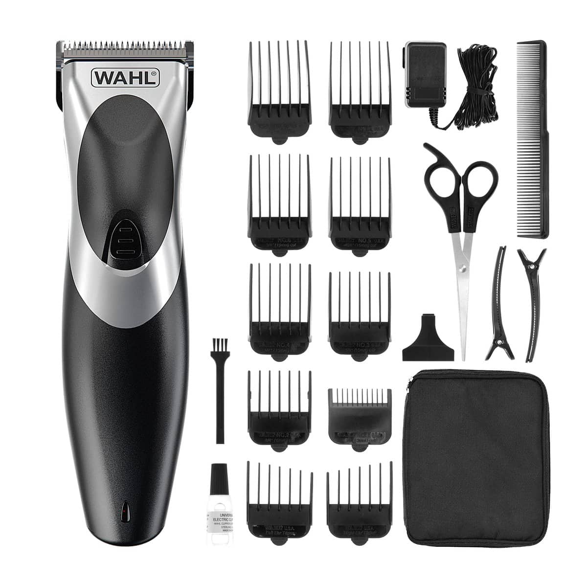 Wahl Clip N Rinse Cord/Cordless Hair Clipper, Rechargeable Clipper, Hair Clippers for Men, Head Shaver, Men's Hair Clipper Kit, Male Grooming Set, Corded, Cordless, Washable Head, Home Hair Cutting