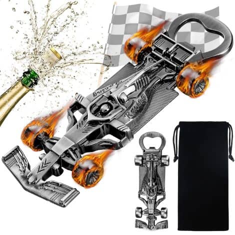 LKKCHER Car Bottle Opener: Stylish, one-of-a-kind racing car beer opener, perfect for gifting to racing fans on special occasions.