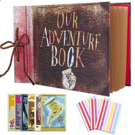 Vienrose Our Adventure Book is a sturdy scrapbook photo album, perfect for creating DIY memories. Ideal for anniversary or boyfriend gifts.