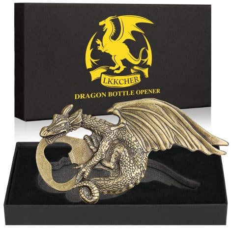 LKKCHER Dragon Bottle Opener: A unique British gift for dragon enthusiasts – a stylish bar accessory.