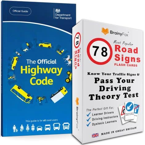 British English version of product name: Official 2023 UK Highway Code Book with Road Signs Flash Cards. Presents for Teens, Ages 15-18. Christmas Gifts for 16-18-year-old Girls.