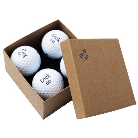 Set of 4 Customized Golf Balls, Present for Golf Enthusiast