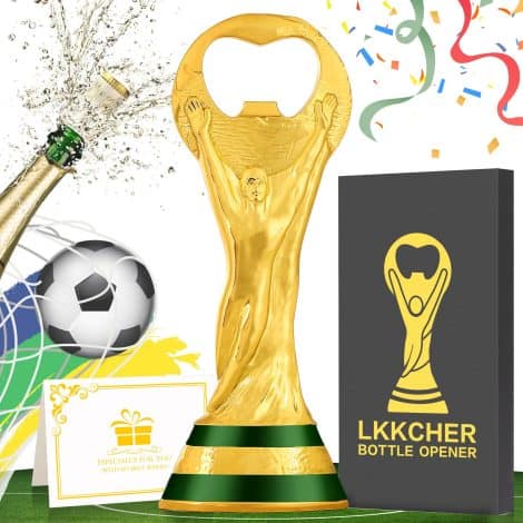 LKKCHER Football Trophy Beer Bottle Openers – Ideal Football-themed Gifts for British Men: Dads, Husbands, and Boyfriends.