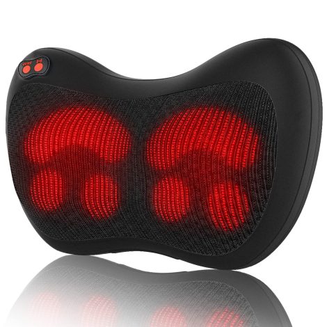 iKristin Back Neck Massager, Shiatsu Lower Back Massager Neck Massage Cushion with Heat – Intense Muscle Relief for Shoulder, Neck, Back, Legs – Perfect Gift for Men/Women/Parents – Home and Car Massage.