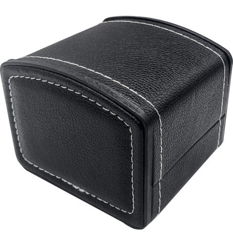 CACASO Watch Box, Black PU Leather Square Watch Cases, Single Watch Travel Case for storing Watch Jewelry.