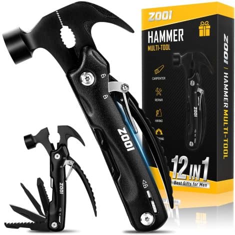 ZOOI Men’s Stocking Fillers, Secret Santa Presents, Christmas Gifts for Him, Dad’s Gifts, Men’s Birthday Gifts, 12-in-1 DIY Tool Kit, Camping Gadgets.