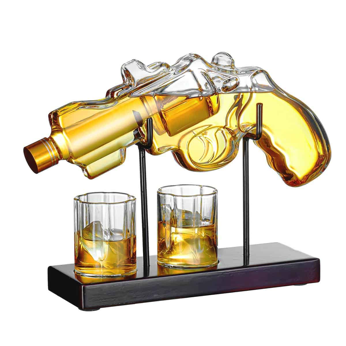 Gifts for Men Dad, Kollea Whiskey Decanter Set with Glasses, Unique Birthday Housewarming Gifts for Him Husband Grandpa, Cool Tequila Liquor Dispenser for Home Bar