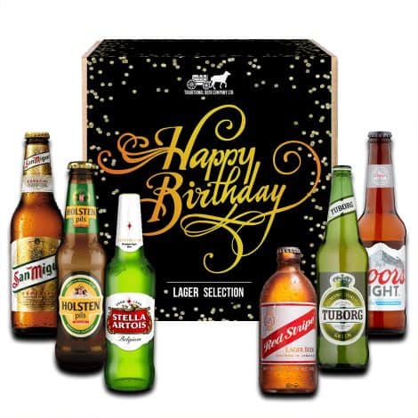 The ideal lager beer present for both men and women on their birthday – the Joyful Birthday Lager Collection by Traditional Beer Company.