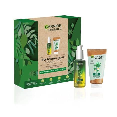 Garnier Hemp Restoring Range, Organic Hemp Soothing Face Oil and Gel Face Cream, Skincare Gift for All, Vegan & Organic.