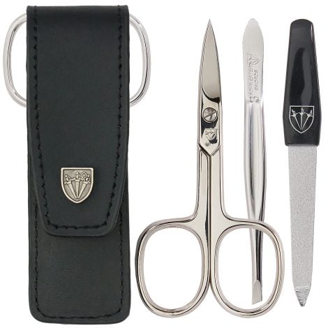 3 SWORDS Germany – high-quality 3-piece grooming kit set for professional nail care, with leather case. Made by 3 Swords.