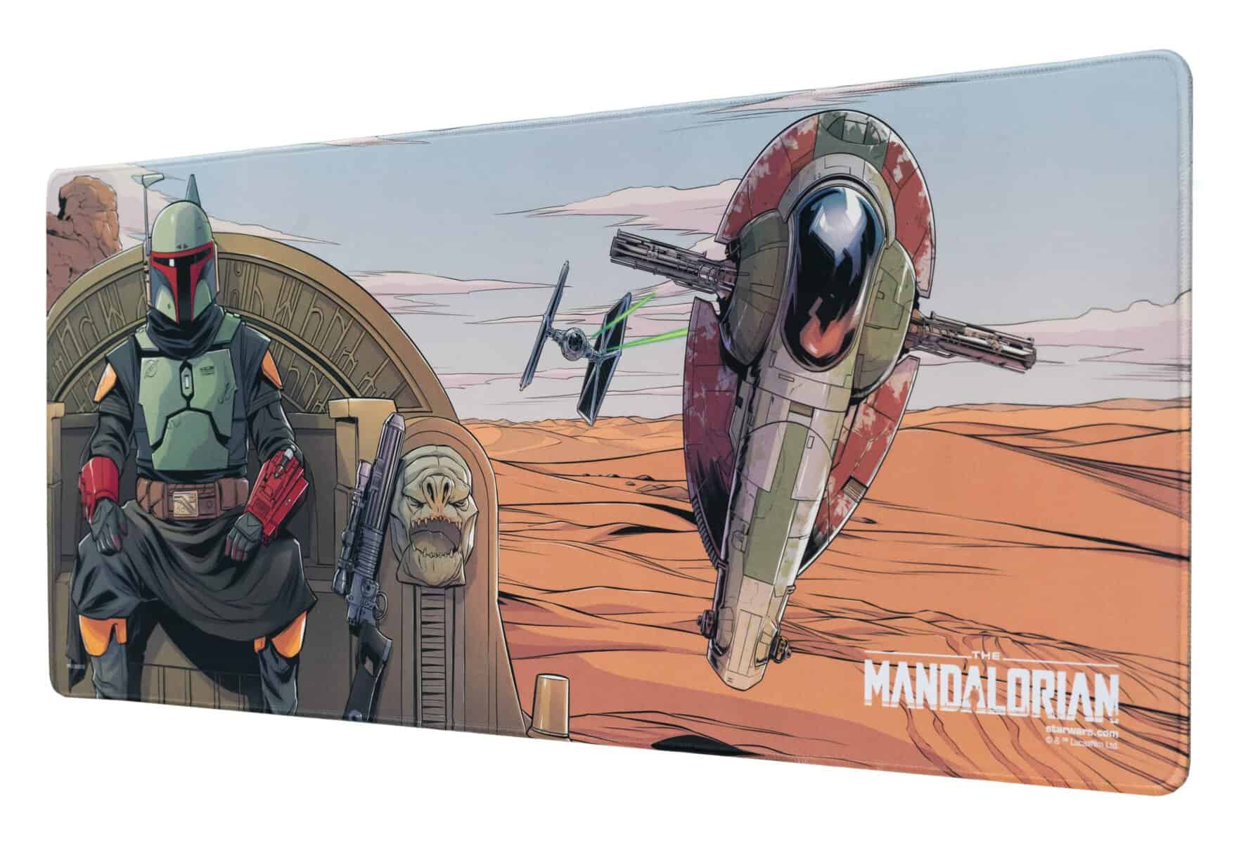 Grupo Erik Star Wars The Book Of Boba Fett XXL Mouse Mat - Desk Pad - 31.5 Inch x 13.78 Inch Non-Slip Rubber Base Mouse Pad, Gaming Mouse Pad, Keyboard Mouse Mat - Mandalorian Gifts