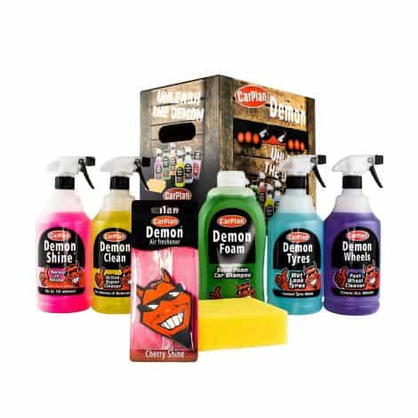 CarPlan Demon 7-piece Car Care Gift Pack – Includes Demon Shine, Wheels, Foam, Tyres & Additional Care Products.