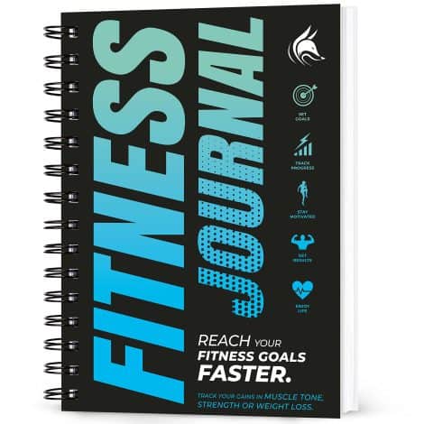 Intelligent Fox Fitness & Workout Journal/Planner – Everyday Workout Record Book to Monitor Your Strength Training, Cardio, Body Mass Register  Spiral-Bound, Coated Cover, Thick Pages, A5 (Ocean Blue)