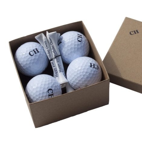 Customised Golf Balls and Tees Present Set, Ideal for Golf Enthusiasts.