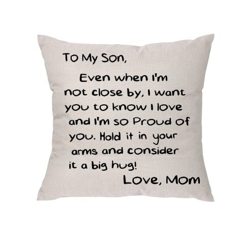 Krifton Son Gift From Parents – A Thoughtful Reminder Cushion Cover to Express Love and Pride for Teen Boys.