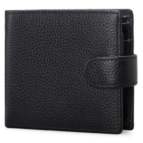 SENDERFN Men’s Wallets with Coin Pocket made of Real Leather, RFID Blocking, Bifold with ID Window, Gift Box.