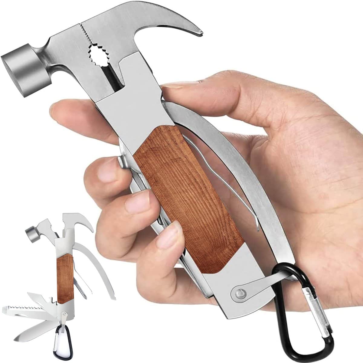 Multitool Gifts for Men, Mens Gifts for Him Husband Boyfriend Partner, Cool Gadgets Mini Hammer Tool Gifts for Birthday Anniversary Stocking Fillers Dad Christmas Gifts Ideas for DIY Outdoor Camping