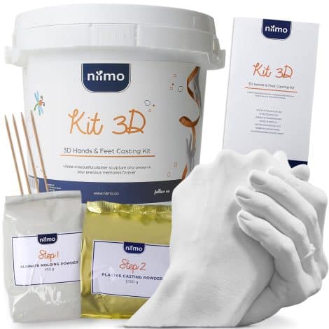 Niimo Hand Casting Kit – Acclaimed Hand Moulding Set – Exceptional Presents for Pairs – Memorable Ceramics Gifts for Matrimony, Commemoration, or Proposal – Embracing Hands Casting Kit.