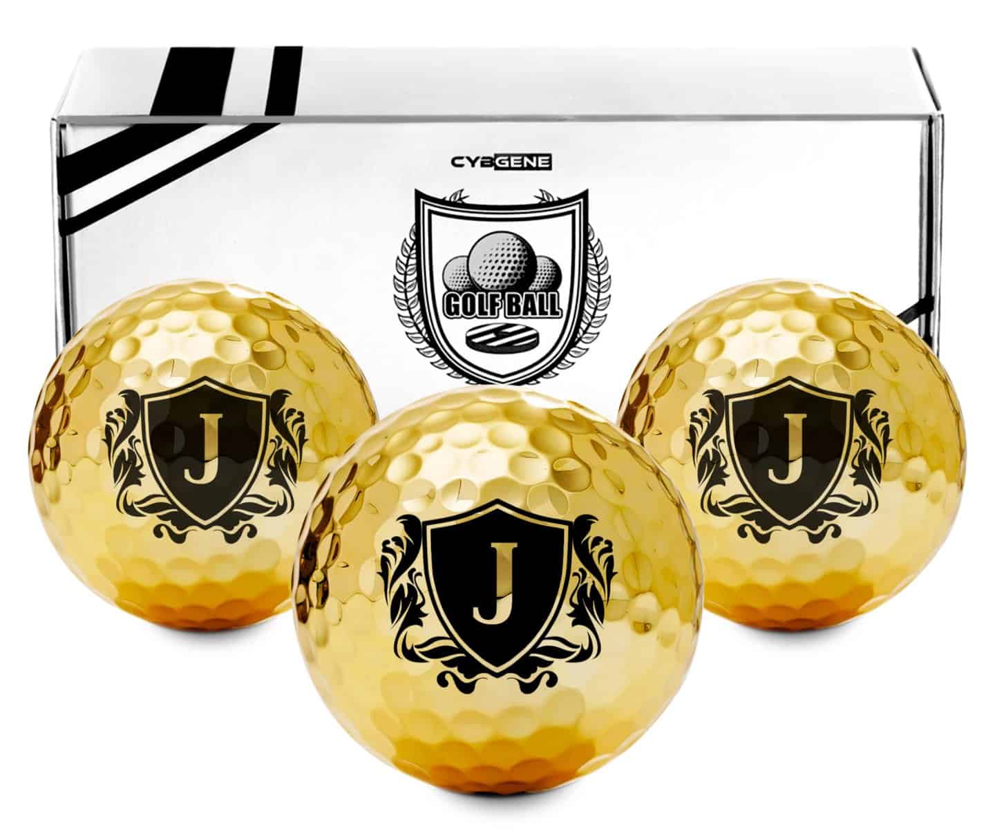 CybGene Golf Gifts for Men Unique, Personalised Coloured Golf Balls, Cool Accessories for Golf Lovers, Golfers, for Birthday and Christmas