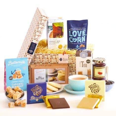 The British Hamper Company offers lavish gourmet gift boxes filled with biscuits, chocolate, sweets, jam, and luxury thank you baskets suitable for all genders and ages.